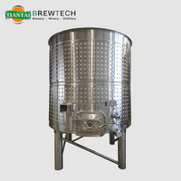 Fermenteur à vin mobile de 2000 L à ouverture par le haut, cuve de refroidissement à double enveloppe pour système de fermentation et de stockage en cave à vin