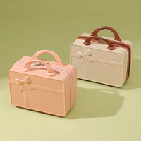 Valise de voyage rigide ABS portable avec fermeture éclair, idéale pour le maquillage et les cosmétiques, organiseur de bagages tendance