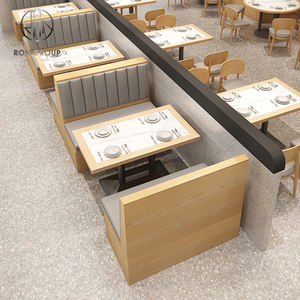 Conjunto de Mesa y Sillas de Lujo para Restaurante, Cafetería y Hotel, con Banca de Piel y Mármol para Uso Comercial - Product Image 4