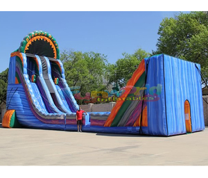 Nhà Nảy Khổng Lồ Có Dây Kéo Trượt Toboggan Cầu Trượt Dây Kéo Bơm Hơi Có Dây Kéo Trên Bầu Trời - Product Image 5