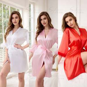 Robe de mariée de style français Sfy4042, robe longue à manches longues en plumes pour femmes, robe de mariée de luxe, robe de demoiselle d'honneur, pyjama - Product Image 2