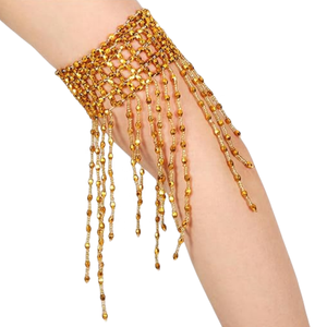 Pulsera Brazalete Joyería Brazo <span class=keywords><strong>Hawaiano</strong></span> Brazalete de baile Cadenas de brazo Accesorio de disfraz Brazalete de baile con borlas - Product Image 1