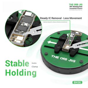 Support de carte mère BH36, support de carte PCB rotatif à 360°, plateforme en verre trempé résistant à la chaleur pour la réparation de cartes logiques de téléphone, BGA, SMD - Product Image 5