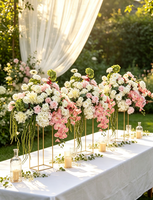 Centre de table romantique pour la Saint-Valentin, boule de fleurs en soie faite à la main de 70 cm, blanc, vert, rose