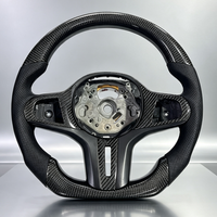 Volant sport à fond plat en cuir perforé avec dessus en fibre de carbone pour BMW G21 G31 G82 G87 G01 G20 G30 G80