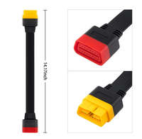 Cable de Extensión OBD2 Universal de 16 Pines, Conector Plano Macho a Hembra para Herramienta de Diagnóstico de Automóviles Launch X431 Thinkdiag Easydiag