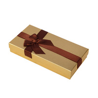 Boîte à chocolat rigide personnalisée pour cadeaux, élégante, écologique, biodégradable, dorée, classique, avec laminage mat