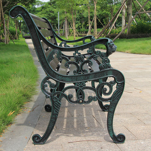 Modern Outdoor Leisure Long Iron Art Seat <span class=keywords><strong>Bench</strong></span> estilo madeira maciça para Parque Pátio Jardim ou Pátio-Atacado Disponível - Product Image 3