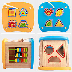 De madera de los niños de educación temprana de Multi-función caja 1-2-3 años de edad rompecabezas cuatro en una inteligencia <span class=keywords><strong>ca</strong></span> - Product Image 4