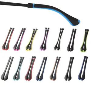 Kacamata silikon ujung melengkung Anti licin pengganti kaus kaki untuk kacamata penutup lengan tipis