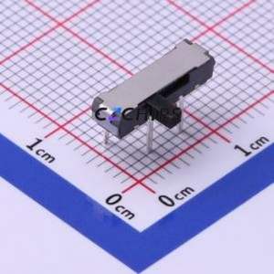 K3-1346E-K1 Slide Switch Through hole Component (THT) Switch Single Pole Three Throw Rectangle Pin Header PC Pin 13mm - Product Image 1