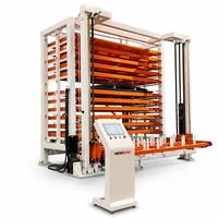 Système de stockage automatique vertical pour entrepôt de tôles et plaques métalliques, à économie d'espace, avec contrôle PLC industriel et gestion numérique