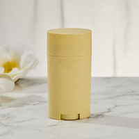 Vente en gros de forme ovale 50g vide en plastique bouteille d'emballage déodorant anti-transpirant bâton conteneur pour baume