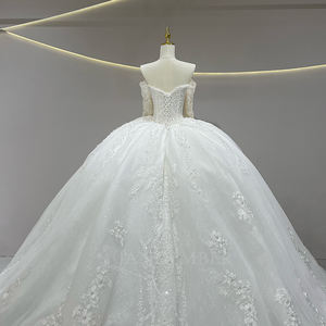 Robe de mariée longue à traîne Jancember JFH67 Princess Sweetheart en <span class=keywords><strong>dentelle</strong></span> brodée style Empire - Product Image 6
