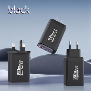 Pengisi daya Cepat USB tipe C, adaptor dinding pengisi daya ponsel <span class=keywords><strong>3</strong></span> Port EU UK untuk Laptop 150W USB-C - Product Image 2