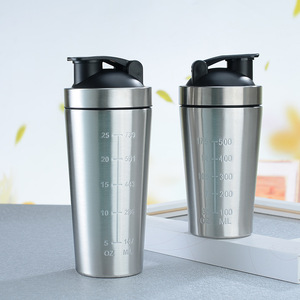 Custom 500ml 750ml Shaker Cup Single Wall Stainless Steel <strong>Protein</strong> Shaker <strong>Bottle</strong> - Product Image 4