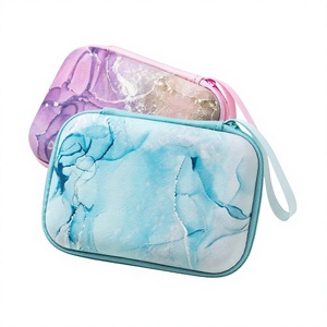 Sac de rangement créatif en EVA à motif marbré avec fermeture éclair pour écouteurs et câbles de données, avec porte-monnaie intégré, modèle H2 <span class=keywords><strong>9x4</strong></span> - Product Image 1