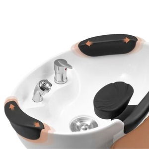 Lit de lavage capillaire électrique haut de gamme semi-inclinable pour salons de coiffure - Product Image 4