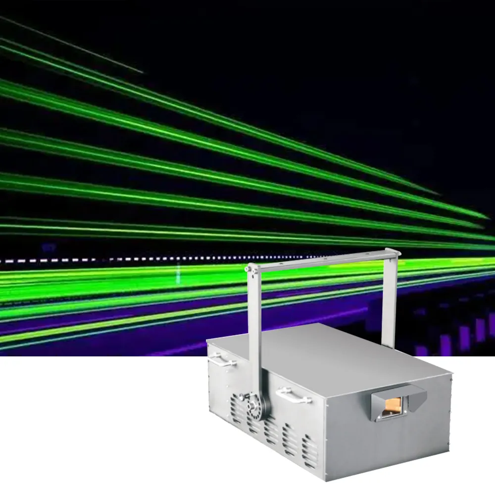 Spectacle laser de concert de plage de festival de musique en plein air Haute luminosité 60w lumière laser de scène couleur projet performance lumière laser