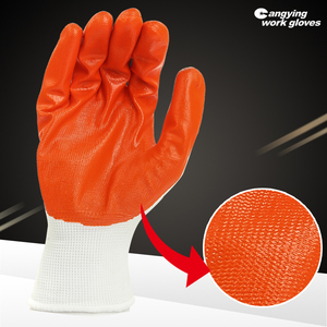 CHUANGYING Gants de travail de protection de sécurité enduits de mousse de nitrile en nylon de calibre 15 personnalisés de qualité supérieure - Product Image 3