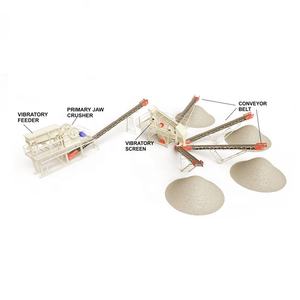 Ligne de production de concassage de pierres combinée concasseur à mâchoires et concasseur à marteaux/station de concassage de pierres - Product Image 1