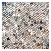 Tissu textile multicolore en maille à paillettes pour robe et peaty