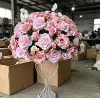 Populaire zijden roze-rode roos kunstbloemen hangende bloemenbal bruiloft centerpiece tafeldecoratie bloemstuk feest evenement