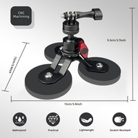 SHOOT Dudukan Kamera Magnetik Mobil Portabel Bahan Aluminium Alloy Tugas Berat Terlaris Kompatibel dengan Kamera Aksi Hero 12/11 Cina