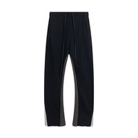 Pantalon de survêtement décontracté pour homme grande taille, personnalisé, de haute qualité, à jambe large, patchwork, avec taille élastique, coupe évasée, imperméable et respirant