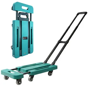 Amazon Nóng Bán Tùy Chỉnh Thiết Kế Sân Bay Du Lịch VaLi Scooter Hành Lý Xe Đẩy Gấp Tay Đẩy Giỏ Hàng