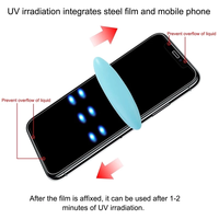 Colle UV 9H incurvée en 3D, pour protecteur d'écran pour verre trempé pour iPhone XS pour Samsung S21 Ultra