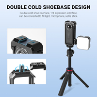 YUANYUJINGMI Cadre de protection en aluminium pour Insta360 X3, Cage métallique durable avec support griffe froide