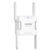 Repetidor de señal WiFi QLOCOM, amplificador de señal WiFi de largo alcance, repetidor WLAN de 1200 Mbps, 11AC, doble banda, 2.4G 5G