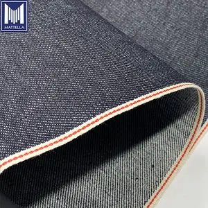 12 once di alta qualità rotolo giapponese 98 cotone 2 elastan cimosa denim grezzo tessuto per Slim Fit Stretch Avanzata Degli Uomini di Jeans