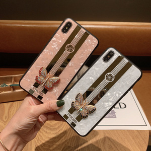 Custodia per telefono con diamanti di lusso a farfalla per <span class=keywords><strong>iPhone</strong></span> 11 12 13 14 15 Pro X XS Max <span class=keywords><strong>XR</strong></span> 7 8 6S Plus <span class=keywords><strong>Cover</strong></span> posteriore - Product Image 3