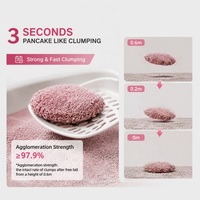 Litière pour chat Miya Pink Vein Sodium Bentonite, pour plusieurs chats, agglomération rapide, faible poussière, contrôle des odeurs, facile à ramasser, vente en gros