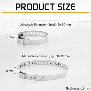 Kit Klem Ban Boot CV Poros Penggerak Baja Tahan Karat 304 Universal yang Dapat Disesuaikan untuk Ukuran Kecil & Besar - Product Image 2