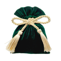Pochette à bijoux personnalisée en velours doux avec pompon Sac cadeau de Noël pour mariage Emballage à cordon pour boucles d'oreilles