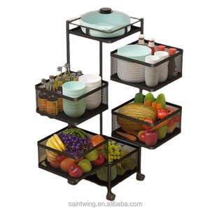 热卖厨房旋转储物架3 4 5层厨房储物架浴室收纳架 - Product Image 1