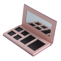 Palette de maquillage vide personnalisable DIY en carton, avec feuille magnétique, boîte rigide, gaufrage, pelliculage mat et brillant, recyclable