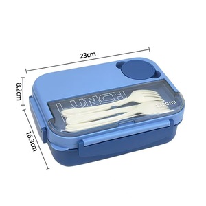 Lonchera de Plástico de Alta Capacidad con 4 Compartimentos Sellados, Libre de BPA, Apta para Microondas, Estilo Japonés, para Almacenamiento de Alimentos para Estudiantes y Adultos - Product Image 4