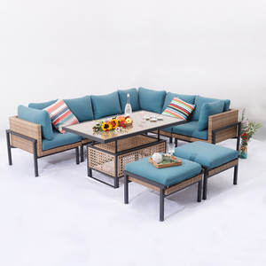 Ensemble de meubles de patio en rotin d'extérieur MIA, ensemble de meubles de patio en acier inoxydable - Product Image 2