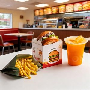 Offre Spéciale emballage en papier kraft imprimé personnalisé à emporter frites poulet frit coréen <span class=keywords><strong>oeuf</strong></span> goutte boîte à sandwich échantillon gratuit - Product Image 2