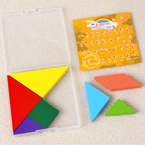 Montessori Children Shape Sorter Wooden <strong>Tangram</strong> Games Geometry Building Block Sets Educational <strong>Learning</strong> Toys for Kids Boys Girls - Product Image 2