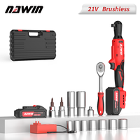 Clé à cliquet sans fil 40 pi. lbs. 400 RPM 21V Kit d'outils à cliquet électrique avec 2 paquets de batteries 2.0Ah