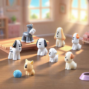 Statuette <span class=keywords><strong>di</strong></span> Cagnolini Kawaii in Resina per Micro Paesaggi, Giardini delle Fate e Decorazioni da Scrivania - Product Image 6