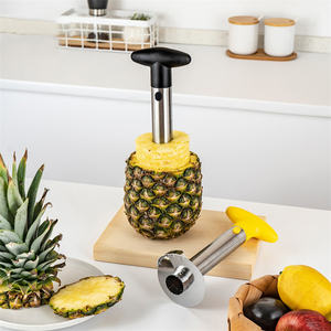 เครื่องมือตัดและหั่นสับปะรด,อุปกรณ์ตัดแกนสับปะรดสแตนเลสพร้อมด้ามจับถอดได้ - Product Image 3