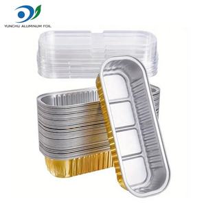 Mini molde para pan desechable dorado <span class=keywords><strong>de</strong></span> 200ml/6,8 oz, contenedor para hornear <span class=keywords><strong>de</strong></span> papel <span class=keywords><strong>de</strong></span> aluminio rectangular <span class=keywords><strong>de</strong></span> pared lisa - Product Image 3