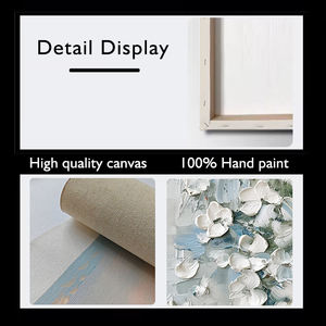 100% Art mural peint à la main pour la décoration intérieure Texture peinture à l'<span class=keywords><strong>huile</strong></span> nature morte peintures de fleurs <span class=keywords><strong>sur</strong></span> <span class=keywords><strong>toile</strong></span> pour salon - Product Image 5