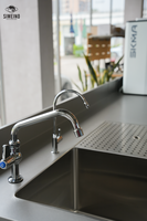 Stasiun Bar Kopi & Koktail Multi-Fungsi Modern dari Baja Tahan Karat untuk Bartender Simeino 220-240V